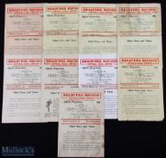 1940s Bradford Northern Home Rugby League Programmes (9): 46-7 Wigan crease, 47-8 Leeds poor, Widnes