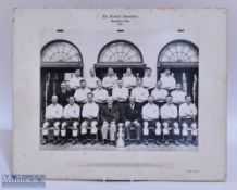 1951 England Australia Tour black & white Team photograph, mounted on cards with team names