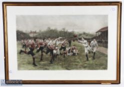 W B Wollen's 'The Rugby Match' Large Framed Print: Famous and controversial, with the original