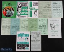 Selection of Blyth Spartans home match programmes to include 1949/50 Sunderland (reserves), 1951/