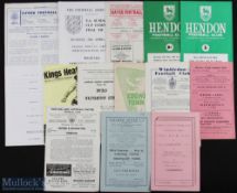 Collection of non-league cup finals to include 1959 Devizes Town v Calne & Harris Utd (Challenge Cup