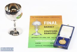 9ct Gold 1972 Football Association Challenge Cup Linesman Medal, in its original case and