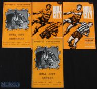 Hull City home friendly match programmes v Hibernian 1952/53 (16 February), v Hibernian 1966/67 (9