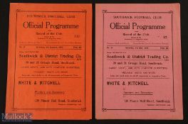 1947/48 Southwick v Chichester Sussex County League programme 3 January 1948; Southwick v Lancing
