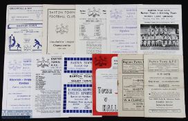 Non-League Barton Town FC home programmes 1956/57 Grimsby Borough Police, 1957/58 Gainsborough