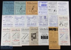 Non-League selection of Bromley home programmes 1947/48 Barking, 1948/49 Sutton Utd, 1949/50