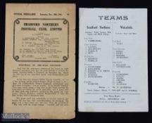 1941 Wartime Bradford Northern Home Programmes (2): 29.11.1941 v Huddersfield, Yorkshire Cup,