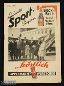 Pre-season 1959/60 Hamburg SV v Manchester Utd friendly match Lipphardt's programme (United player