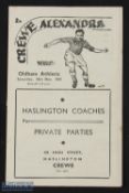 1949/50 Crewe Alexandra v Oldham Athletic FA cup match programme 10 December 1949; fair. (1)