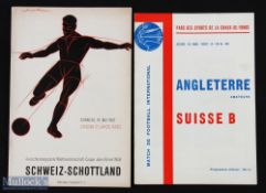 1957 Switzerland v Scotland international World Cup programme 19 May 1957 at Basle; 1957 Switzerland