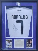 Cristiano Ronaldo signed Real Madrid Home replica Football Shirt in white, autograph to reverse,