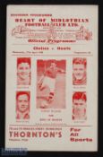 1948/49 Hearts v Chelsea friendly match programme 27 April 1949, 4 pager; fair/good. (1)
