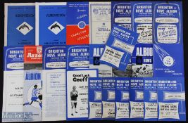 Selection of Brighton & Hove Albion home programmes 1948/49 Charlton Athletic (benefit match),