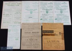 Selection of Wood Green Town FC home programmes 1948/49 Clapton (London Intermediate Cup) (Sellotape