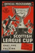 1947/48 Scottish League Cup final Falkirk v East Fife 25 October 1947 at Hampden Park; light fold,