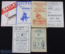 1949-50 & 1950-51 Bradford Northern Away Rugby League Programmes (5): 1949-50 Batley creased,