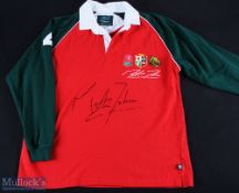 2004 Martin Johnson Signed Leicester Jersey: Size L, No. 4 to sleeve
