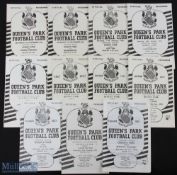 Queens Park home programmes 1952/53 Forfar Athletic, 1953/54 Kilmarnock, 1957/58 East Fife, 1959/