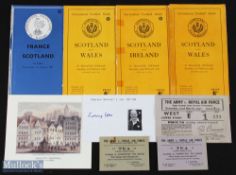 1947 Scottish Interest etc Rugby Pot-Pourri (9): Progs, Scotland v Wales (usual spine split & tape);