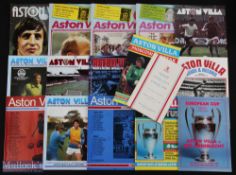 Collection of Aston Villa 'big match' home programmes 1983/84 Moscow Spartak (UEFA), 1982/83