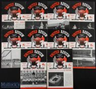 1956/57 Manchester United home programmes Charlton Athleti, Wolves, Leeds Utd, Chelsea, Arsenal,