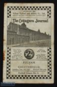 Pre-War 1937/38 Fulham v Chesterfield Div. 2 match programme 4 September 1937; rusty staple, age