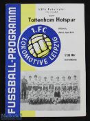 1973/74 UEFA Cup s/f 1st leg programme FC Lokomotive Leipzig v Tottenham Hotspur 10 April 1974;
