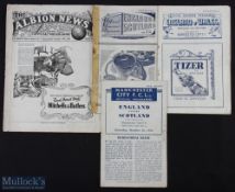 1940s International match programmes 1943/44 England v Scotland at Manchester City 4 pager (poor),