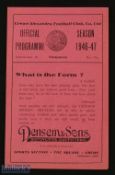 1946/47 Crewe Alexandra v Accrington Stanley Div 3 (N) programme, 4 pager; good. (1)