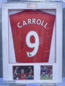 Andy Carroll Signed Liverpool FC Home replica Football Shirt in red, signed to the reverse,