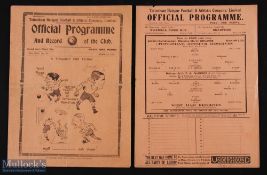 Pre-War 1932/33 Tottenham Hotspur v Fulham Div. 2 match programme 22 April 1933; 1937/38 Tottenham