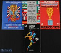 World Cup programme selection to include 1966 England v West Germany World Cup Final (teams