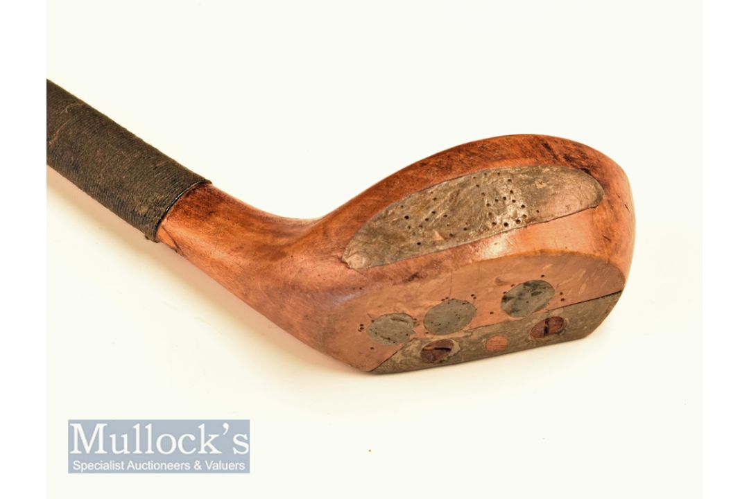J Randall Sundridge Park Special short deep head wooden cleek with added weights to the sole in - Image 3 of 3