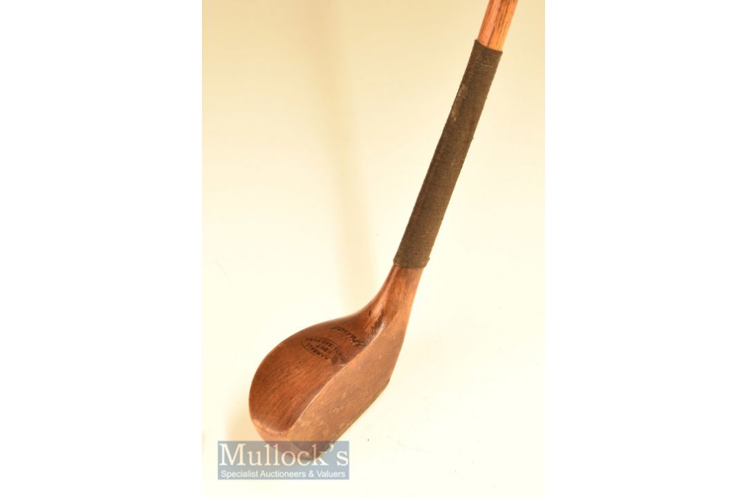 J Randall Sundridge Park Special short deep head wooden cleek with added weights to the sole in - Image 1 of 3