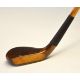 Late longnose beech wood replica putter - fitted with full length thick hide grip - overall 37" - - Image 2 of 3