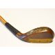 Late longnose beech wood replica putter - fitted with full length thick hide grip - overall 37" - - Image 3 of 3