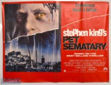 Original Movie/Film Poster - Stephen King - Pet Cemetery 40x30
