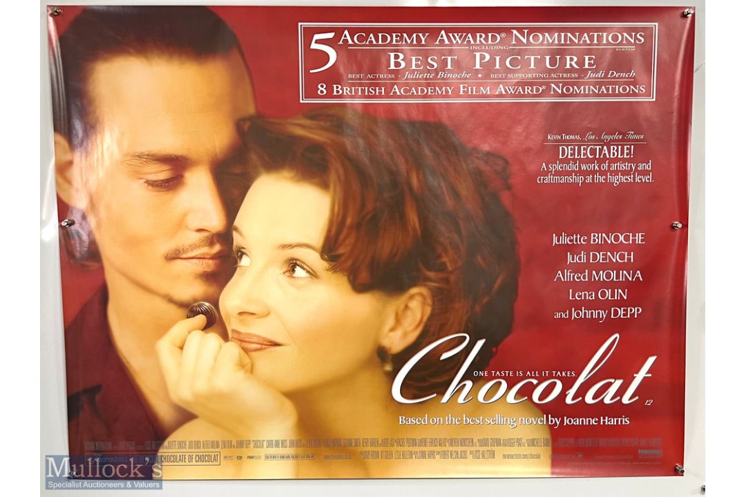 Movie / Film Poster - 2000 Chocolat 40x30" approx. Johnny Depp, kept rolled, creasing in places - Ex