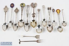 Mixed Selection of assorted Silver Golf Spoons - inc 5x with hallmarks and 6x others with foreign
