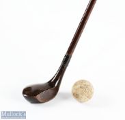 Wooden driver head style Golf Sunday Walking Stick with lead weights to the rear and sole with