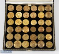 36 Golf Club Brass Buttons a good selection of mixed clubs with noted ones of senior golf society,