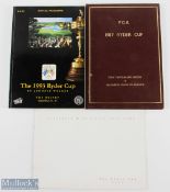 Collection of Ryder Cup Programmes from 1987 signed (3) Rare 1987 VIP Official PGA Ryder Cup