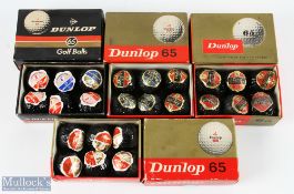 24x Dunlop 65 wrapped golf balls - in 4x various size makers original retail boxes of 6's a mixed