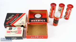 Period Golf Ball Tins Boxes all are empty, to include Dunlop 65 tins/tubes x 4 with Penfold,
