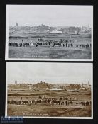 2x 'St Andrews, From The Golf Course' Postcards - both unused with both with different style backs -