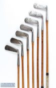 7x Metal blade putters to incl an excelsior concentric back blade, Walter Hagen long blade putter,