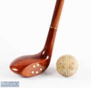 Attractively grained Wood head styled Sunday Golf Walking Stick with plastic back weight and central
