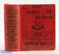 Rare 1912 The Golfer's Handbook 14th ed publ'd by The Scottish Newspaper Publ'ing Co Edinburgh -
