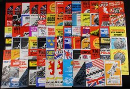 1961-1989 British Speedway International Programmes, and oversea tour team meets, in good clean