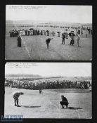 2x Early St Andrews Old Golf Course Postcards - titled 